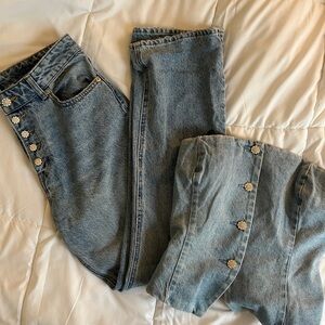 Women's Blue Denim Jeans set